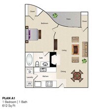 1 Bedroom 1 Bathroom R A211 floor plan